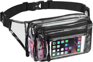 Clear Bag Stadium Approved Large Clear Fanny Pack for Women for Work,Multi-purpose Waist Bag for Travel & Sporting Event