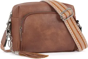 CLUCI Crossbody Bags for Women, Vegan Leather Shoulder Handbags，Purses for Women with Adjustable Wide Strap