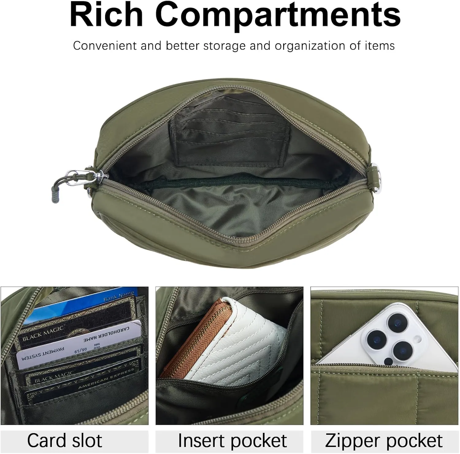 CLUCI Crossbody Bags for Women, Vegan Leather Shoulder Handbags，Purses for Women with Adjustable Wide Strap