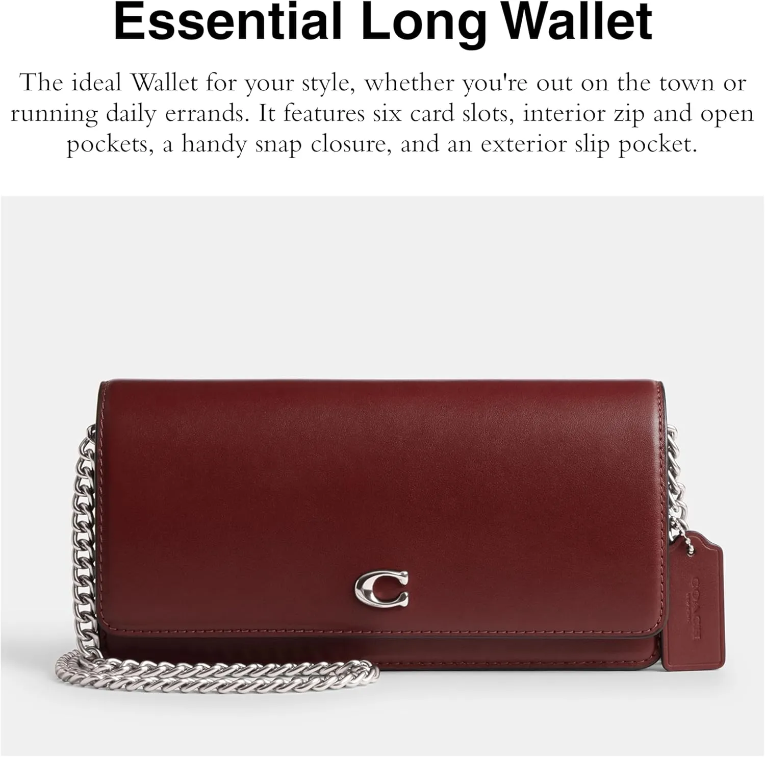 COACH Women's Evie Long Chain Accessory-Travel Wallet
