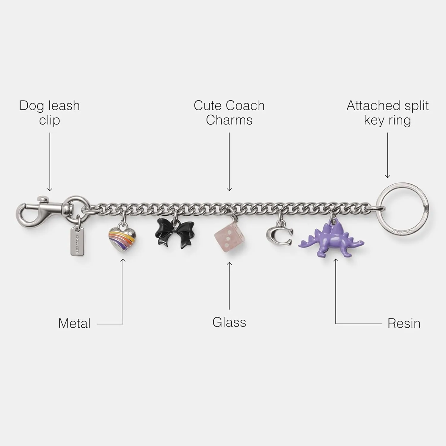 Coach womens Motif Chain Bag Charm