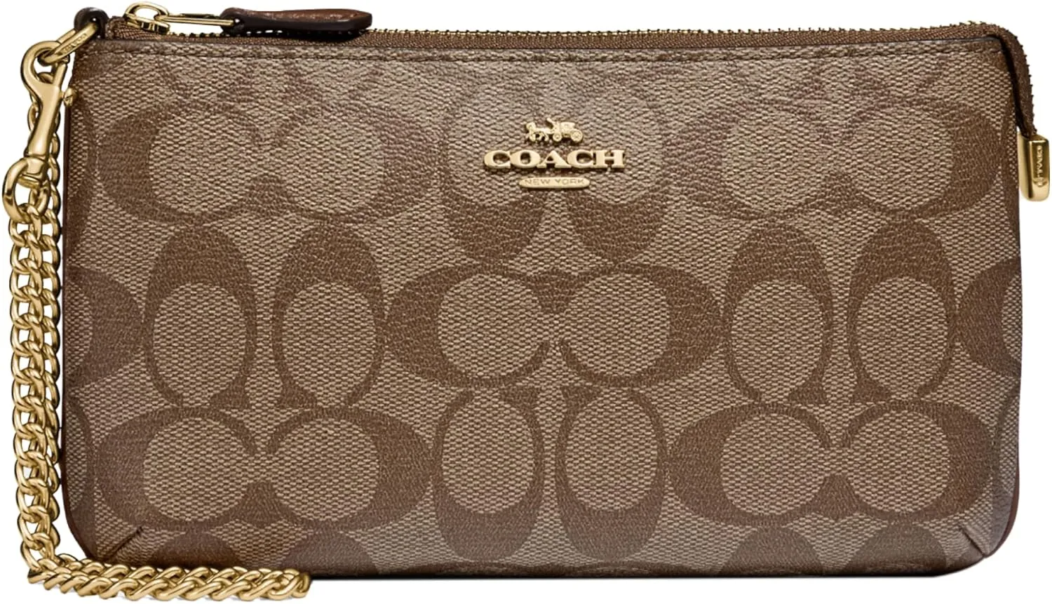 Coach Women's Signature Large Wristlet W Chain