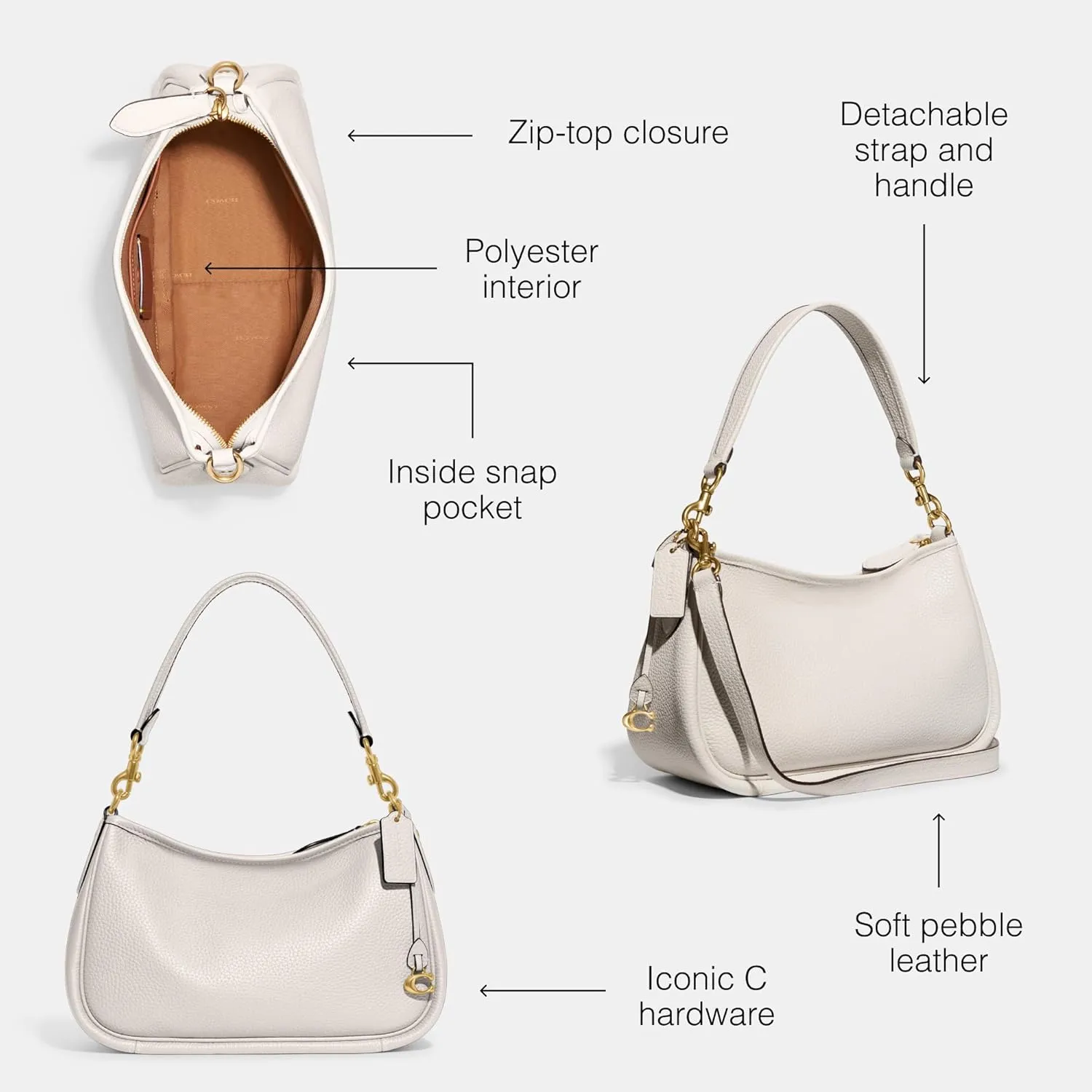 Coach Women's Soft Pebble Leather Cary Crossbody Bag