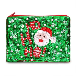 Coin Purse Beaded Coin Purse for Women Christmas Holiday Coin Pouch Small Change Purse Wallet for Her