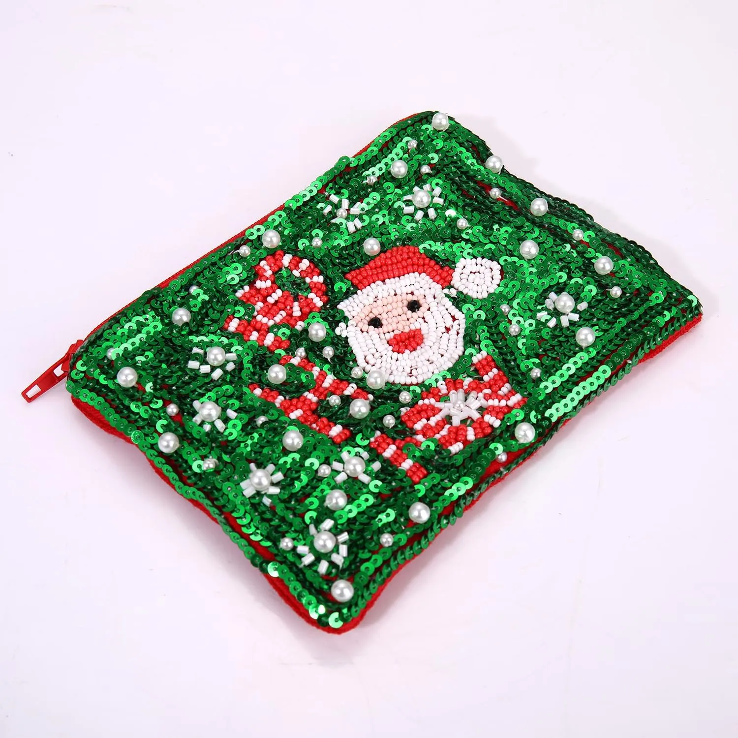 Coin Purse Beaded Coin Purse for Women Christmas Holiday Coin Pouch Small Change Purse Wallet for Her