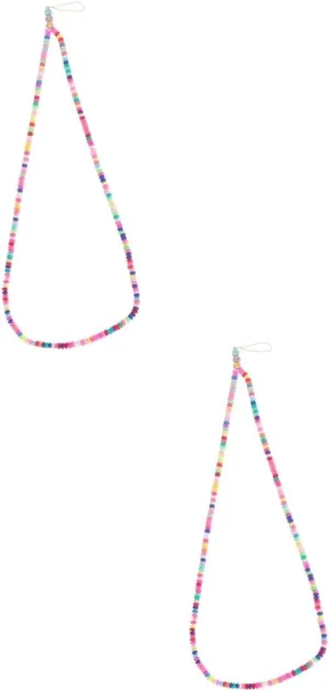 Colorful Beaded Phone Lanyard Detachable Chain Necklace for Smartphones Durable Hanging Strap for Keys
