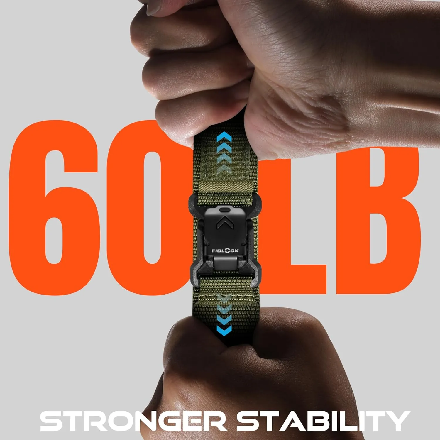 Compatible with Garmin Fenix 6X Pro Band - 26mm Quick Fit Rugged Strap with Magnetic Fidlock V-Buckle for Fenix 8 51mm/7X/7X Pro/6X/5X/5X Plus/3 HR/Tactix/Enduro/Instinct 2X/Quatix 3 6X 7X