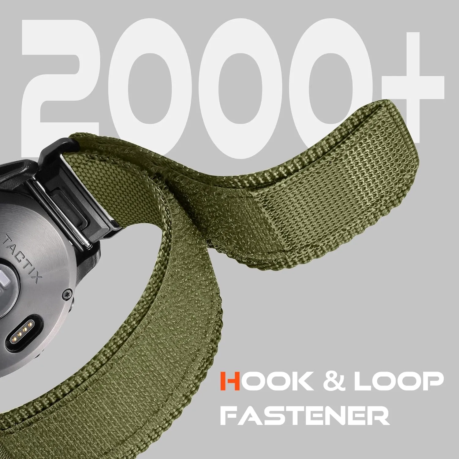 Compatible with Garmin Fenix 6X Pro Band - 26mm Quick Fit Rugged Strap with Magnetic Fidlock V-Buckle for Fenix 8 51mm/7X/7X Pro/6X/5X/5X Plus/3 HR/Tactix/Enduro/Instinct 2X/Quatix 3 6X 7X