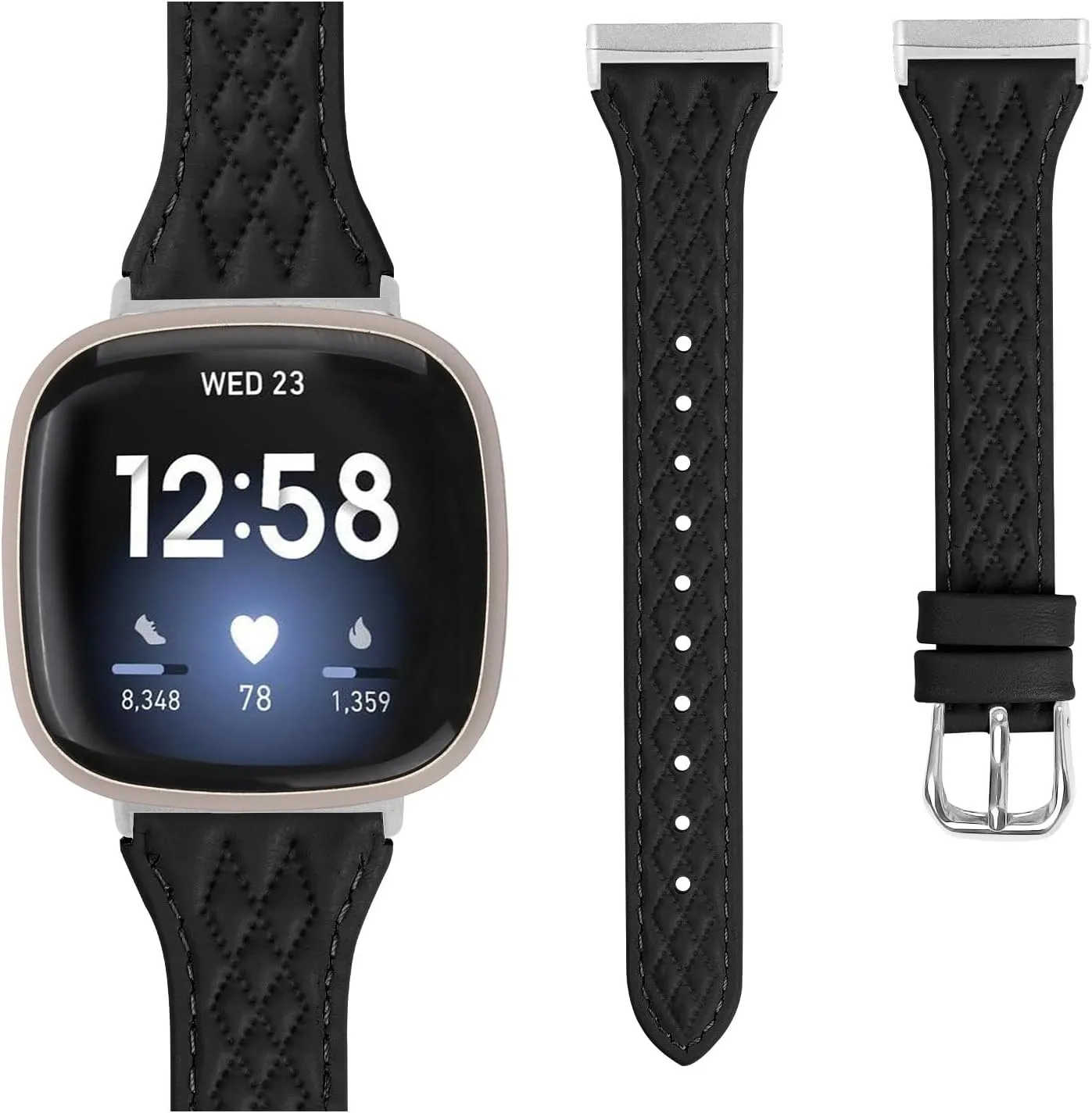 Compatible With Sense 2 Band Replacement, Quick Release Watch Strap Adjustable Business Watch Replacement Band for Versa 3/Sense/Versa 4/Sense 2