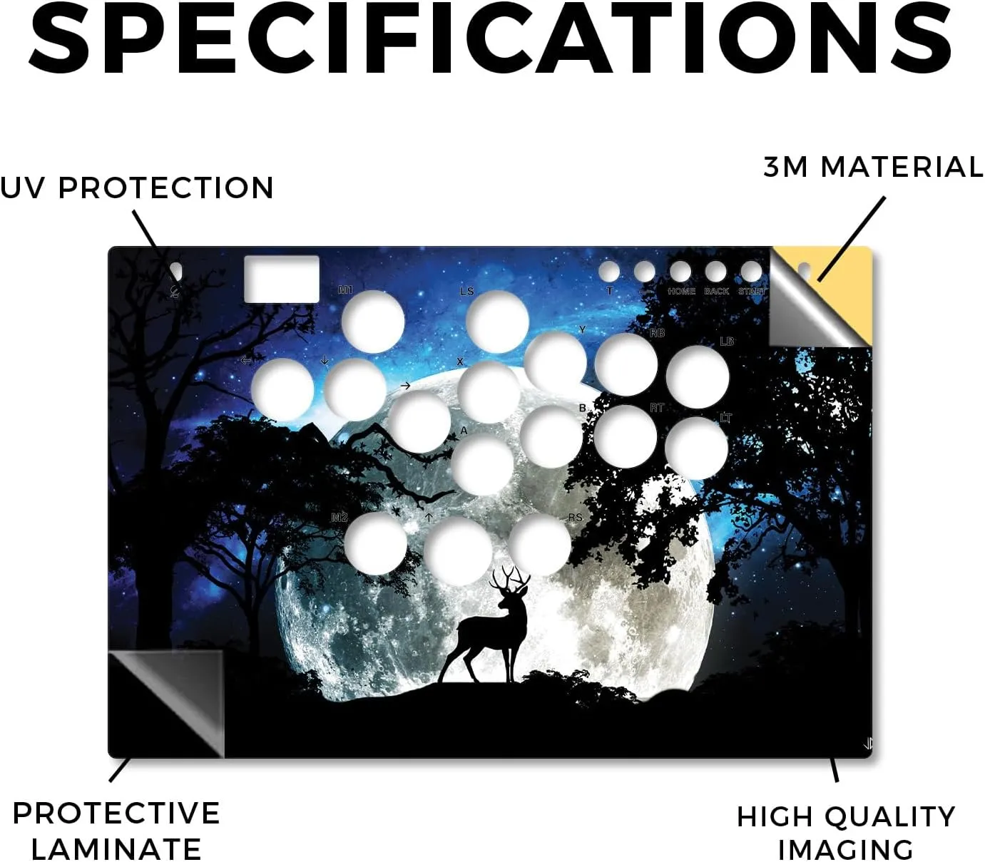 Controller Skin Compatible with Haute42 M Ultra - Moonlight Deer - Premium 3M Vinyl Protective Wrap Decal Cover - Easy to Apply | Crafted in The USA by MightySkins