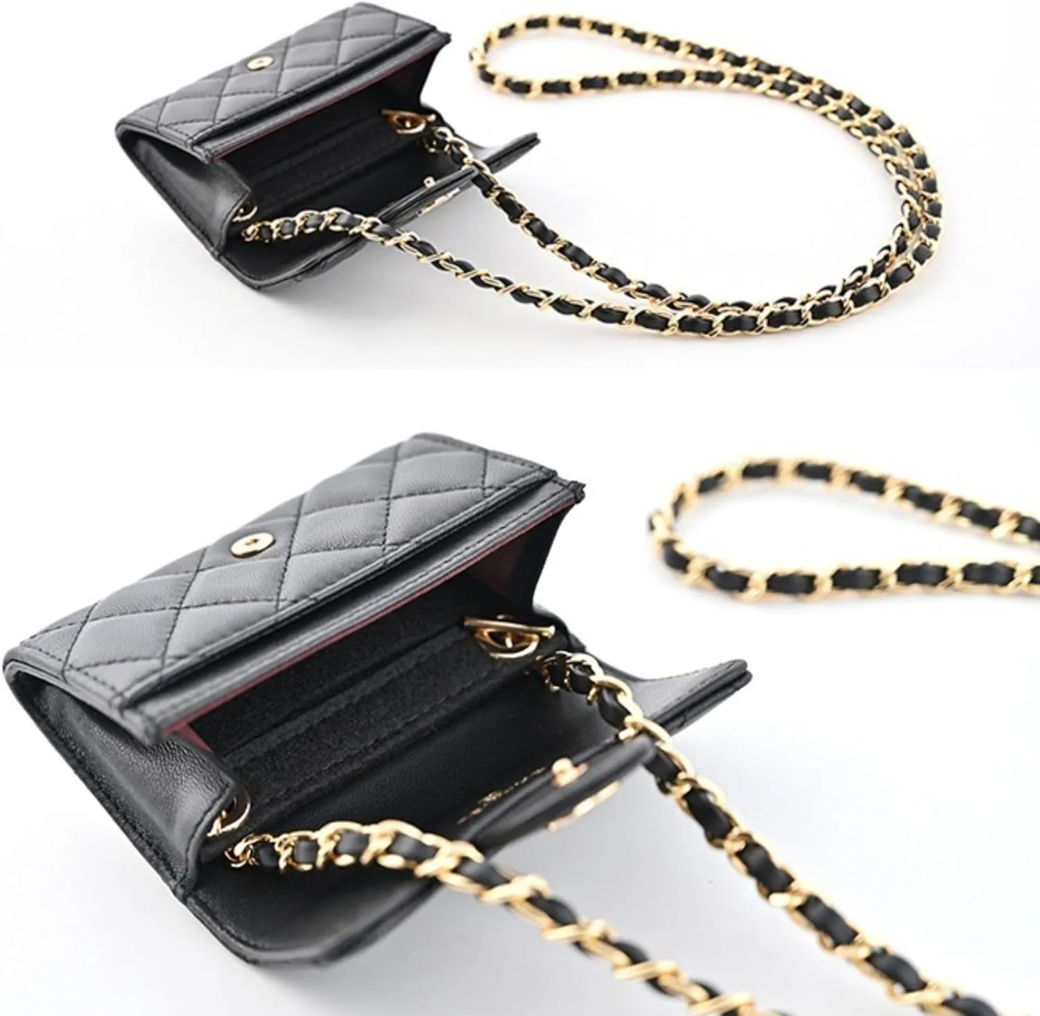 Conversion Kit (Insert Chain) for Chanel Card Holder Wallet On Chain, Silver Chain, 110cm.