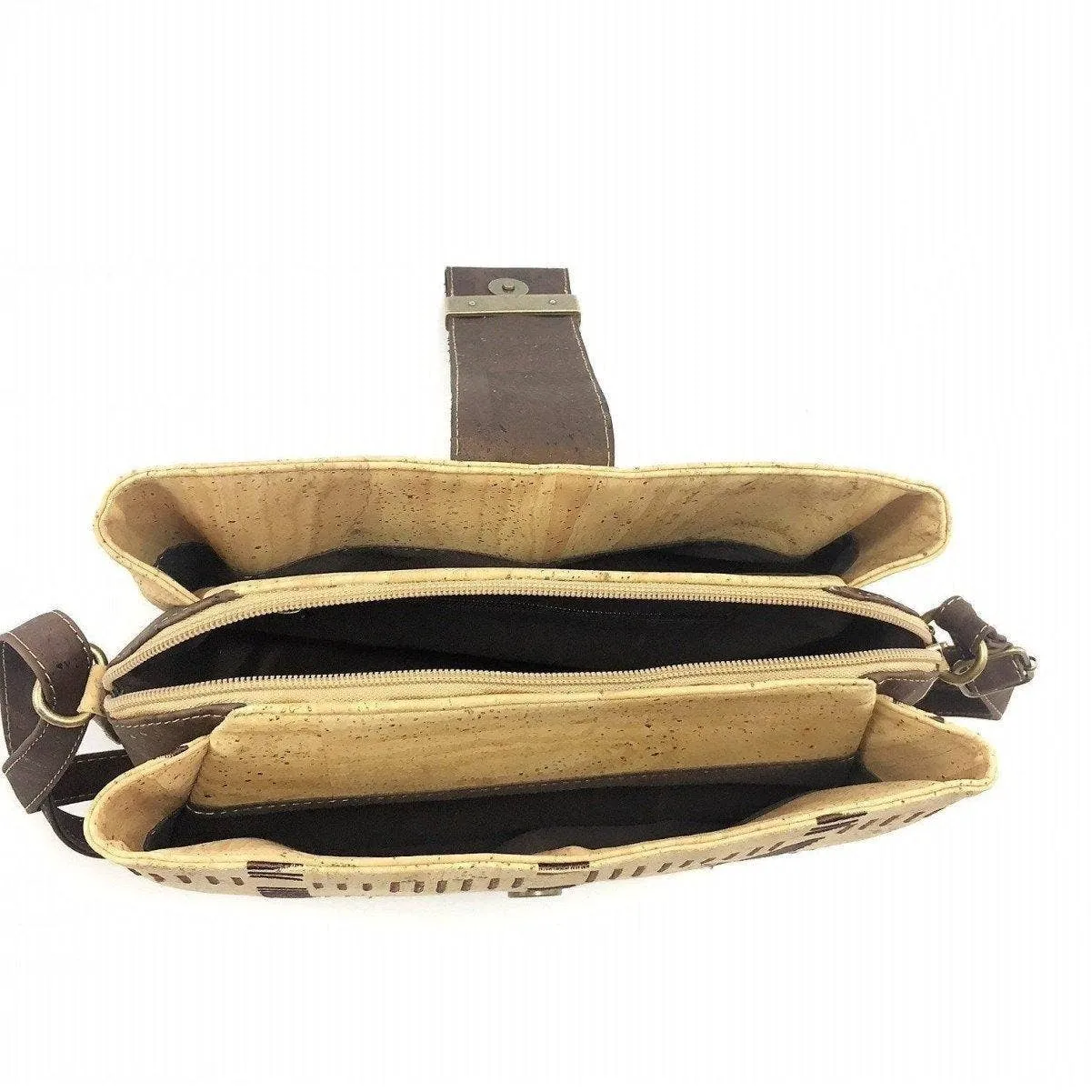Cork Crossbody Bag Vegan Crossbody Purse Zoe Brown