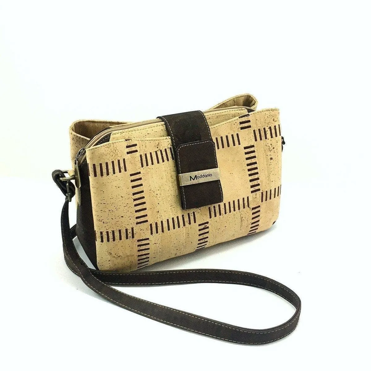Cork Crossbody Bag Vegan Crossbody Purse Zoe Brown