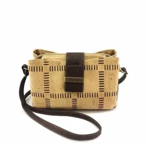 Cork Crossbody Bag Vegan Crossbody Purse Zoe Brown