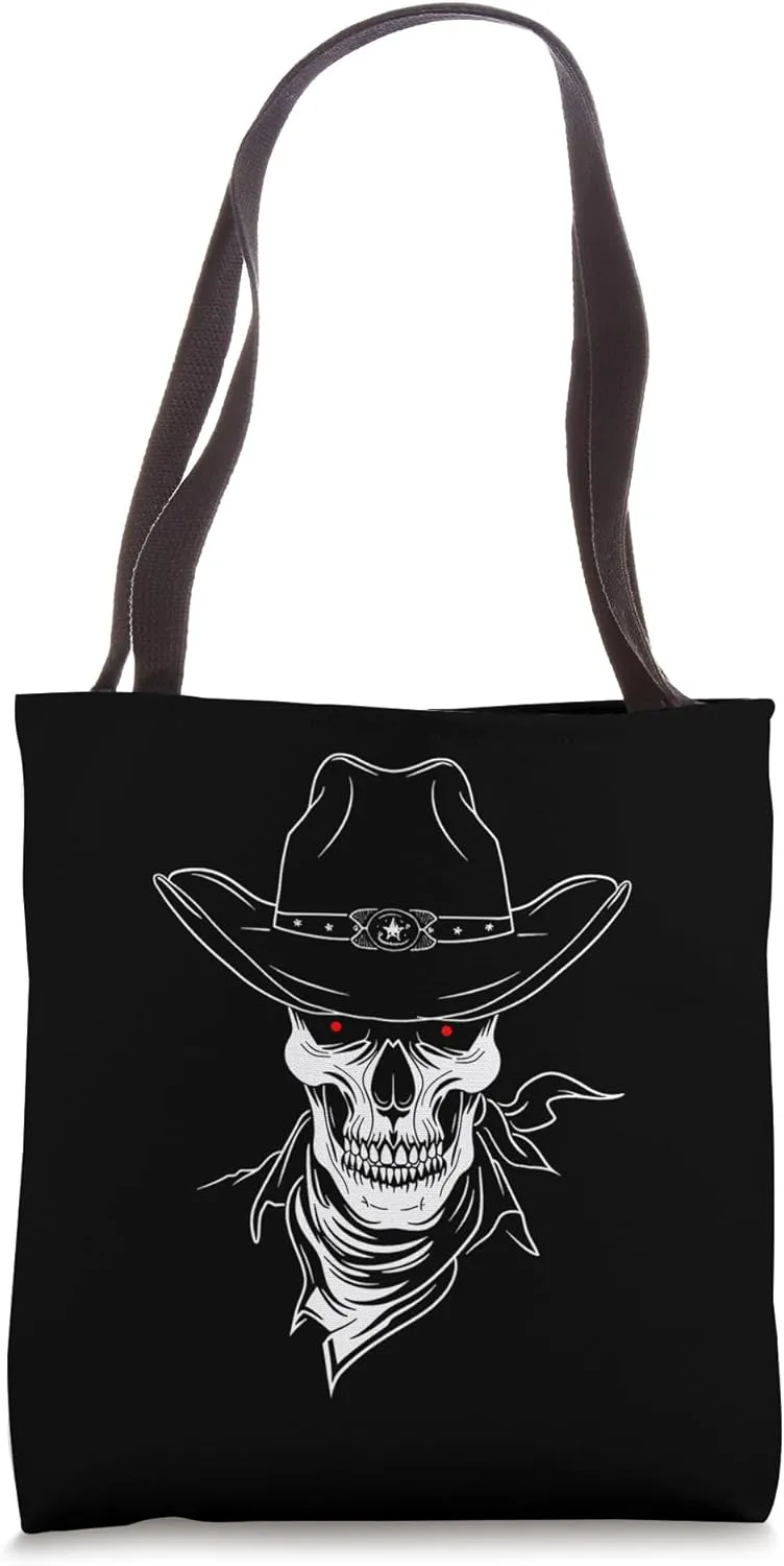 Cowboy Skull Tote Bag