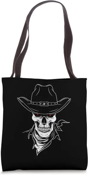 Cowboy Skull Tote Bag