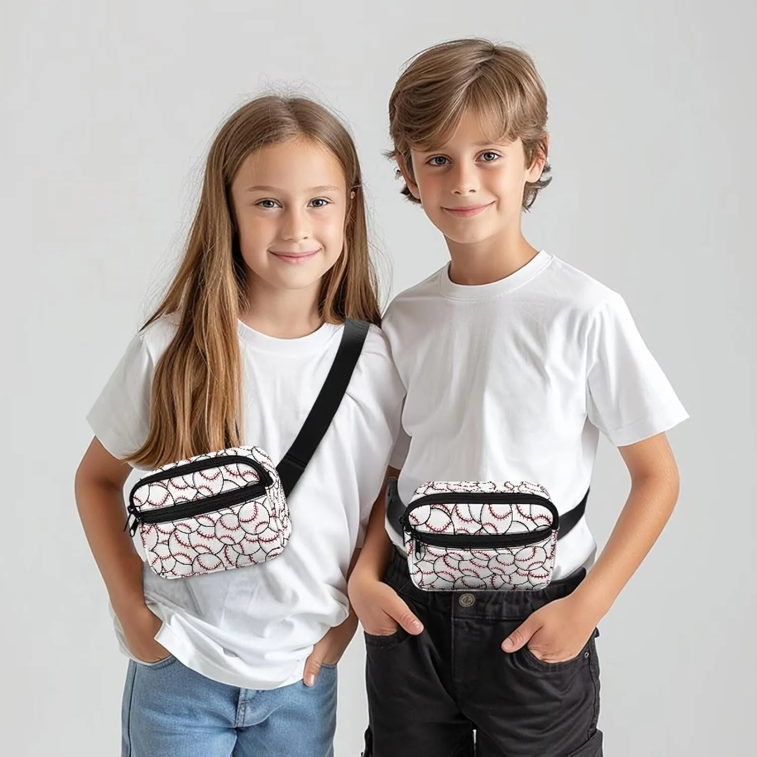 Cozeyat Baseball Kids Fanny Pack Boys Purse Bum Bag Cute Cartoon Wasit Bag Travel Belt Bag,Crossbody bag for Kids Age 4-12
