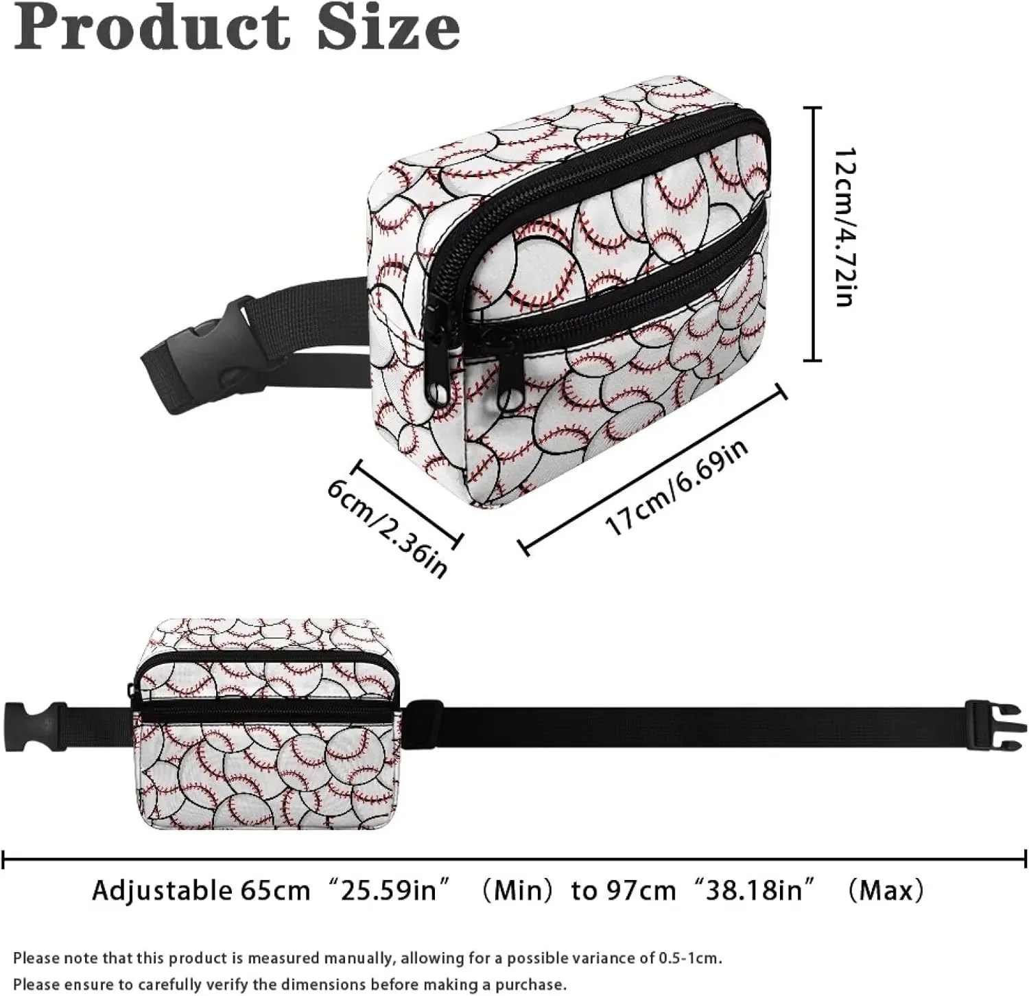 Cozeyat Baseball Kids Fanny Pack Boys Purse Bum Bag Cute Cartoon Wasit Bag Travel Belt Bag,Crossbody bag for Kids Age 4-12