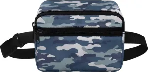 Cozeyat Blue Camo Kids Fanny Pack Boys Fanny Pack for Kids 4-6 6-9 Toddler Stuff Purse Pouch Boy 2-4 age 3-5 Children Waist Pack Kids Belt Bag Crossbody Sling Bad for Little Boys Hip Pack 6-8