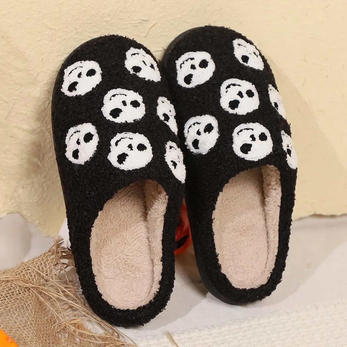Cozy Furry Slippers for Women & Men, Bear Paw, Halloween, Christmas Designs, Warm Indoor Non-Slip Winter House Shoes