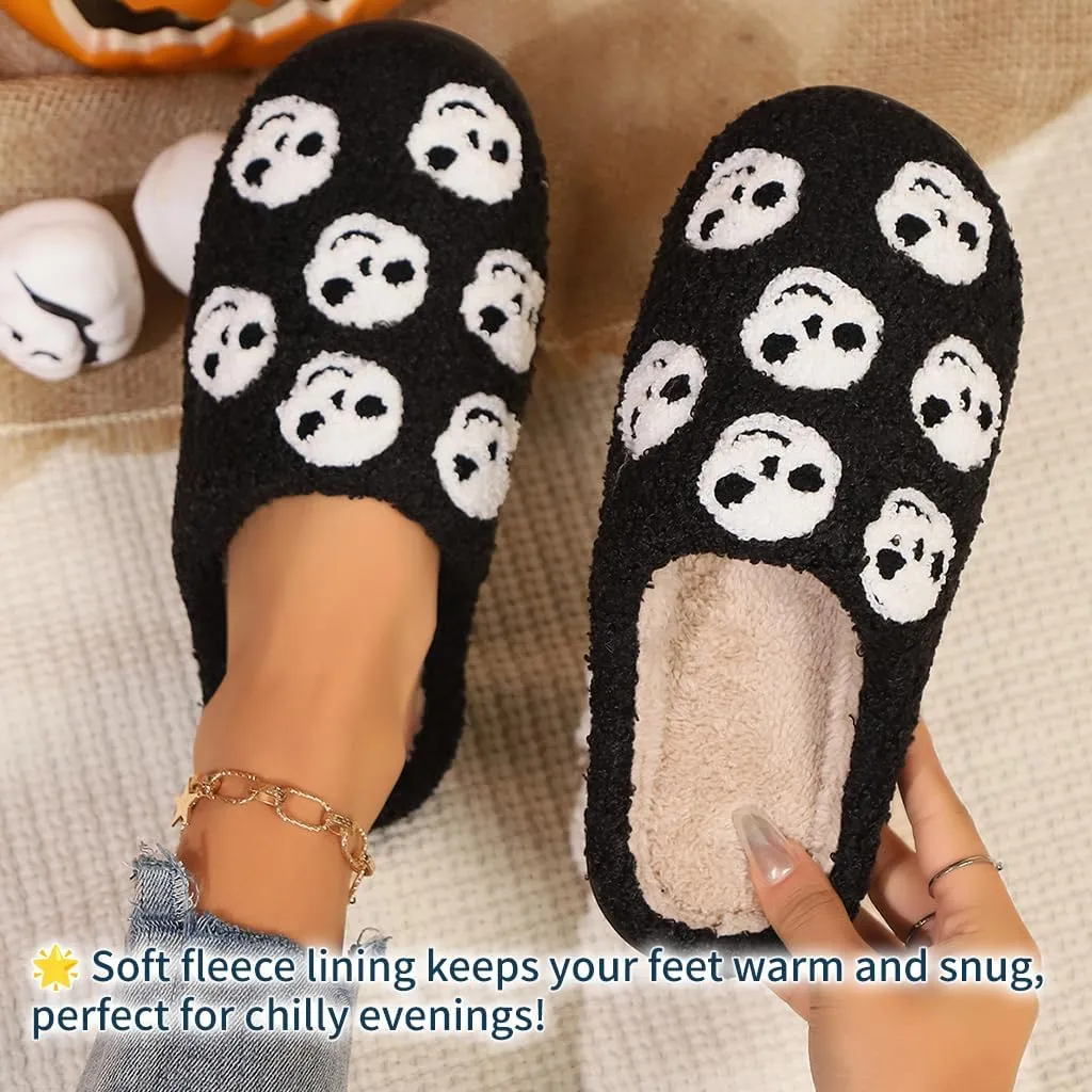 Cozy Furry Slippers for Women & Men, Bear Paw, Halloween, Christmas Designs, Warm Indoor Non-Slip Winter House Shoes