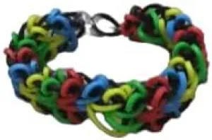 craftrive Rainbow Loom multicolored bracelets.
