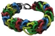 craftrive Rainbow Loom multicolored bracelets.