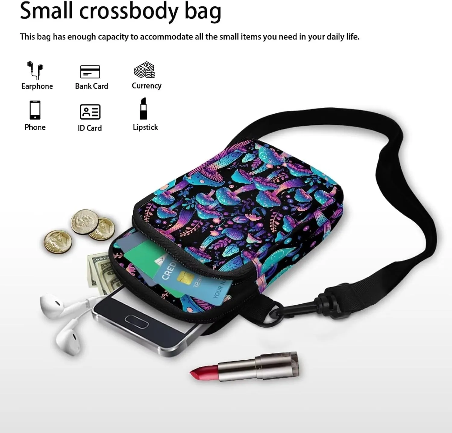 Crossbody Bag Crossbody Purses for Women Shoulder Bags with Strap Casual Polyester Shoulder Bag