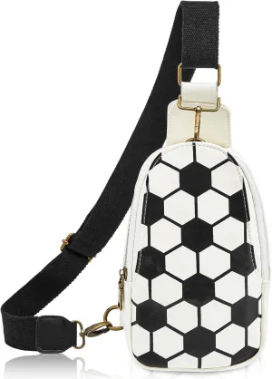 Crossbody Bag for Women Coin Purse PU Leather Wide Guitar Strap Party Bags Game Essentials Must Haves for Men Girls Adult
