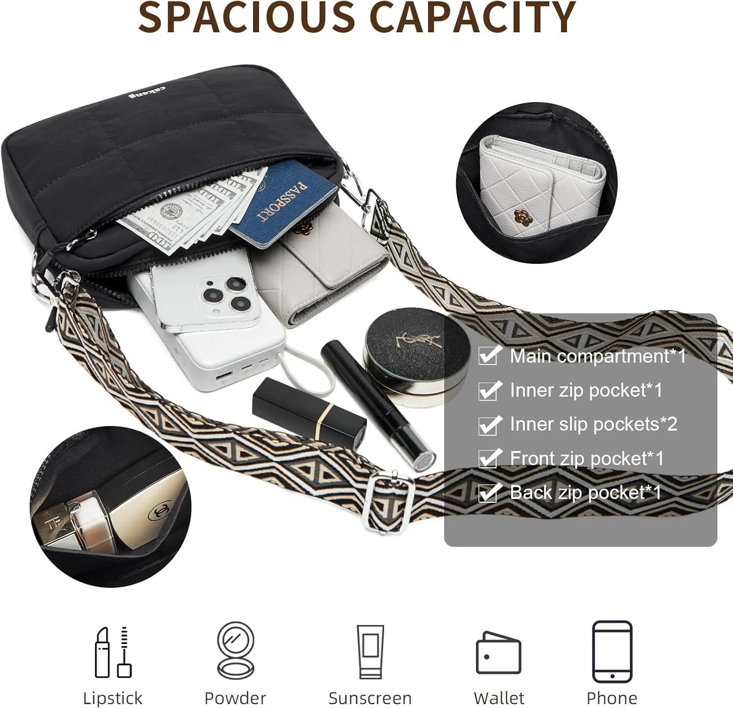 Crossbody Bags for Women Crossbody Purses Shoulder Bag Women's Cross body Handbags Adjustable Strap