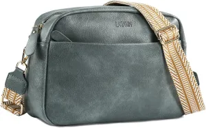 Crossbody Bags for Women, Fashion Large Size Vegan Leather Purse Shoulder Handbag with Adjustable Wide Strap