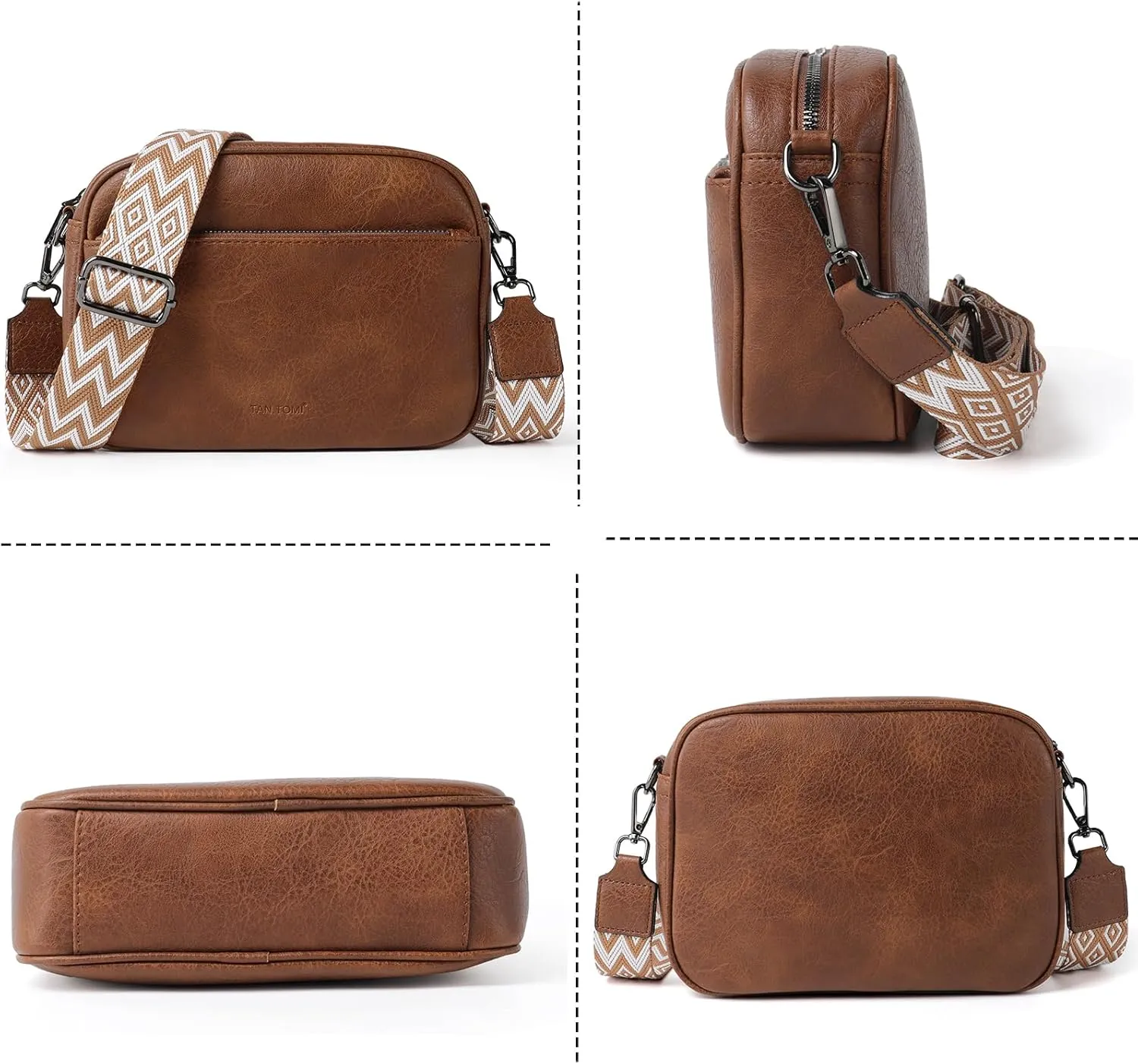 Crossbody Bags for Women Shoulder Bag Multifunctional Handbags with Compartments Small Purse with Wide Strap
