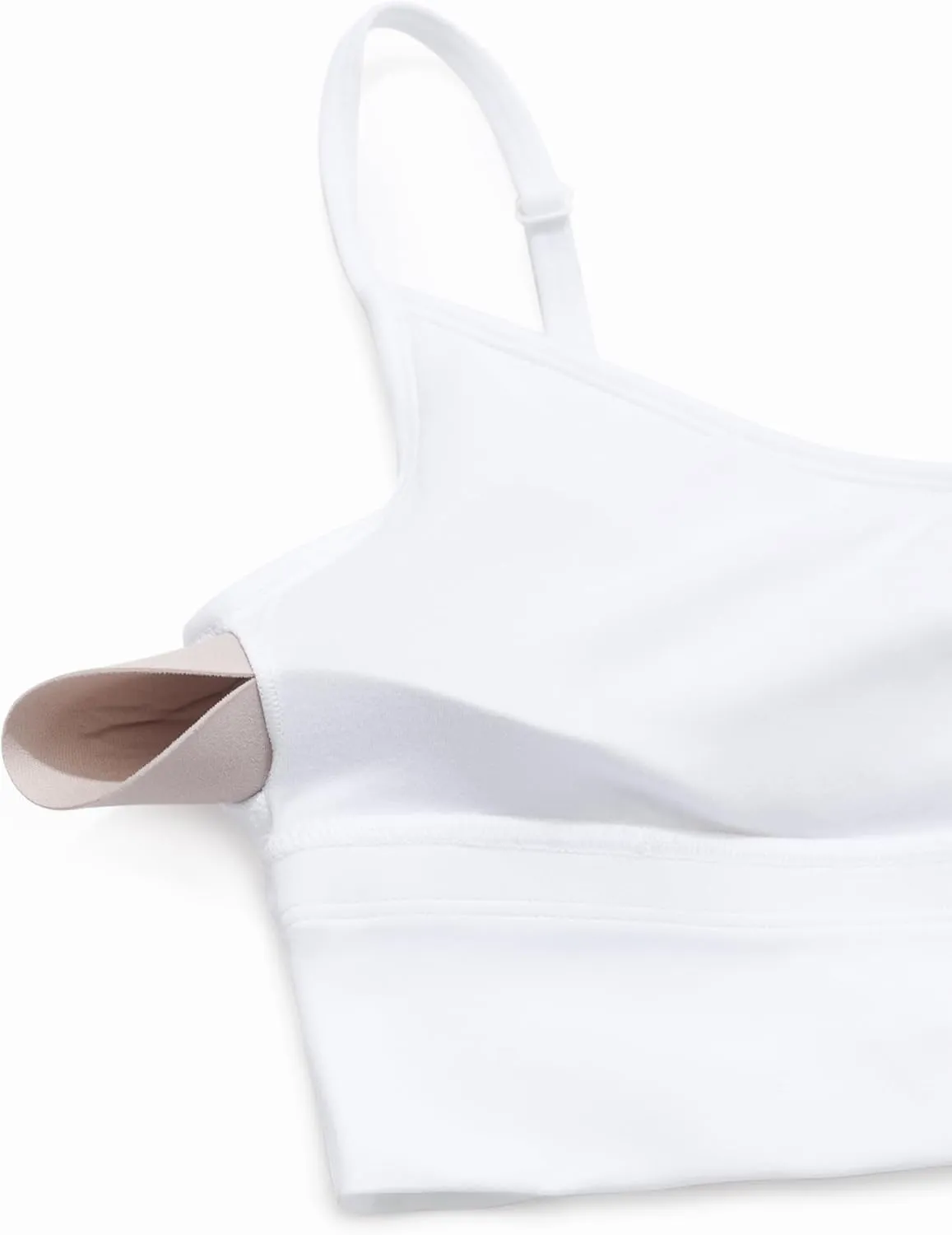 CRZ YOGA Womens Butterluxe Sweetheart Longline Sports Bra - V Neck Adjustable Thin Strap Yoga Camisole Padded Crop Top