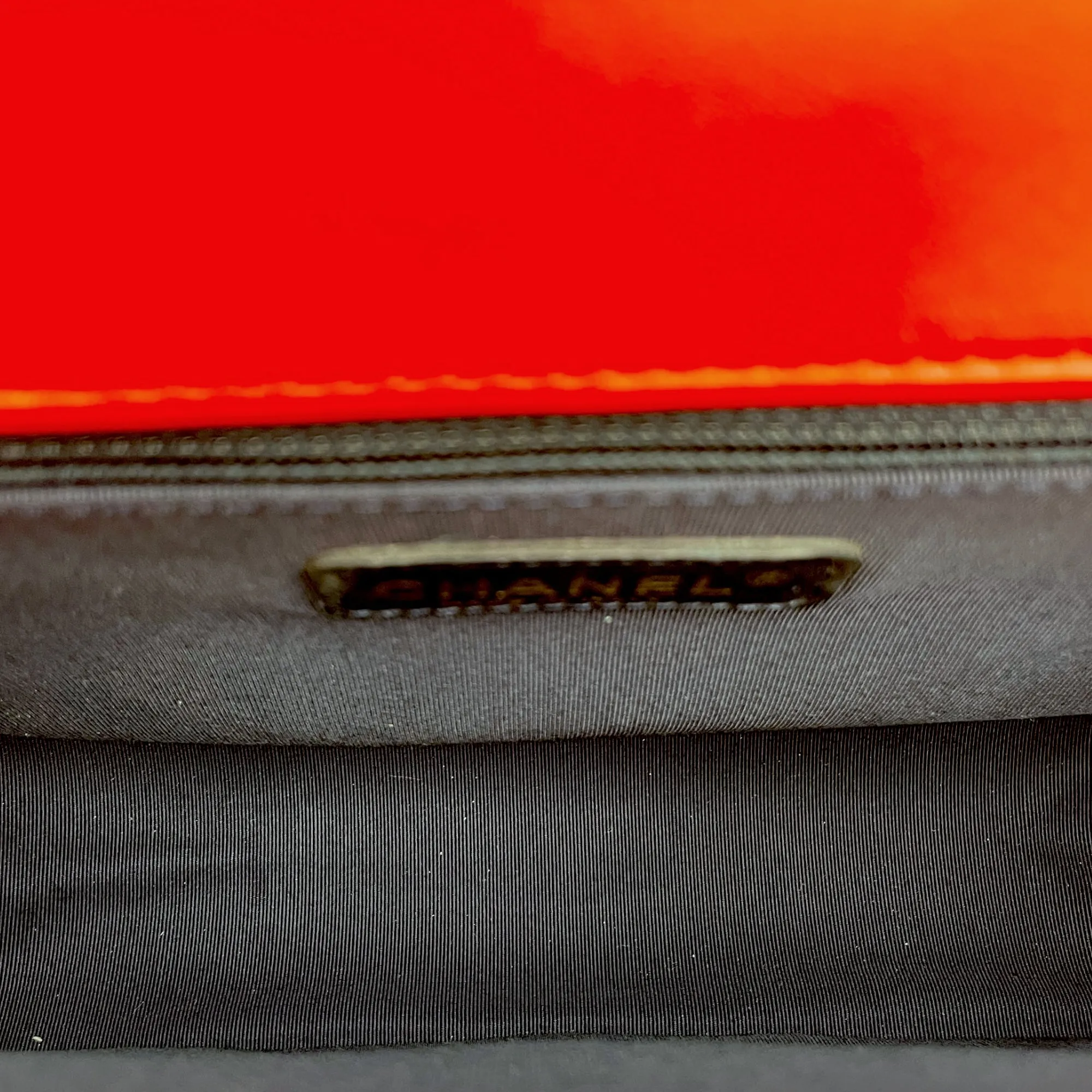 Cube Embossed Boy Medium (28cm) Red, Cream Crossbody Bag in Calfskin, Gold hardware
