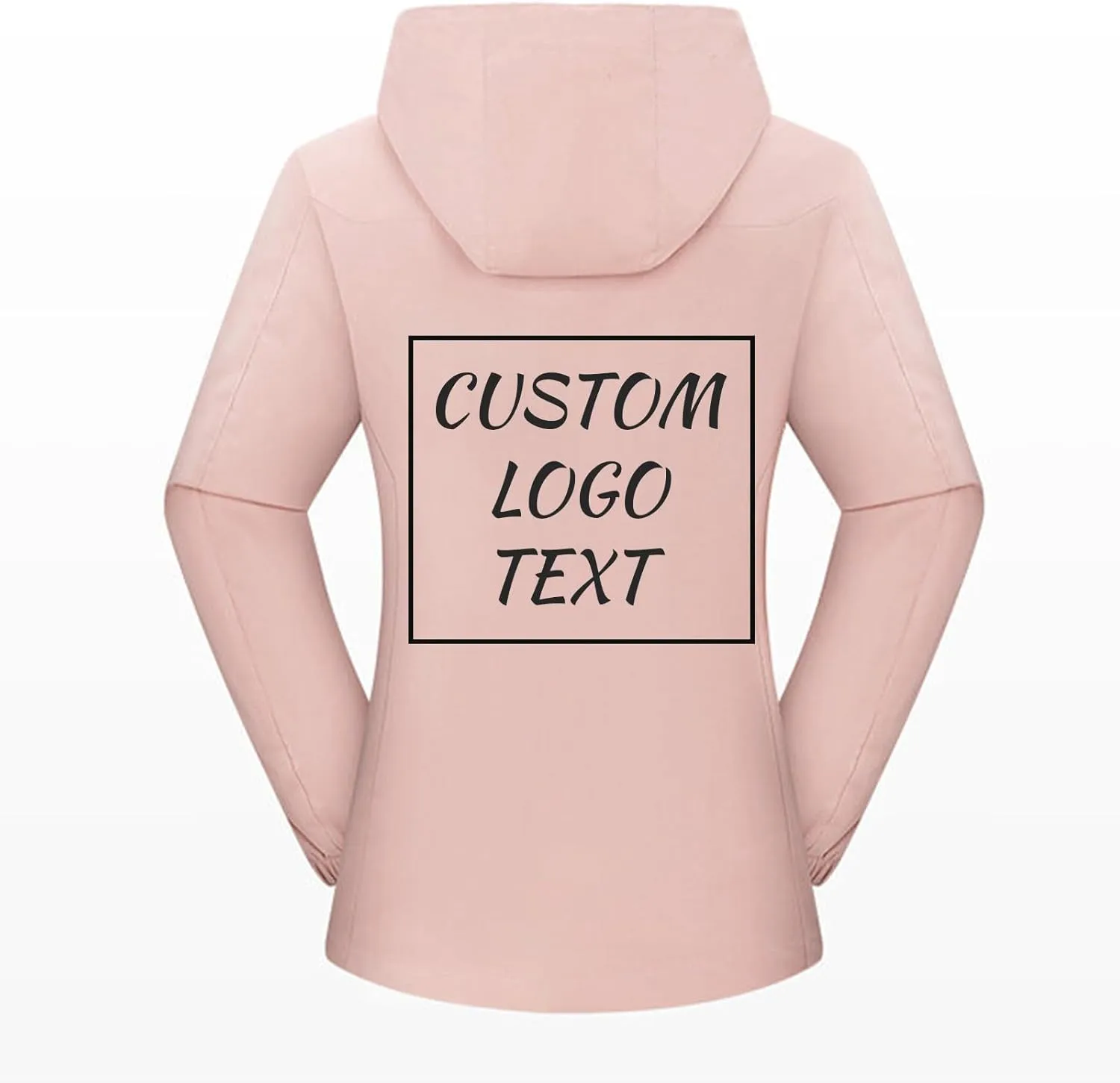 Custom Logo Women's Waterproof Rain Jacket Lightweight Hooded Raincoat for Hiking Travel Outdoor