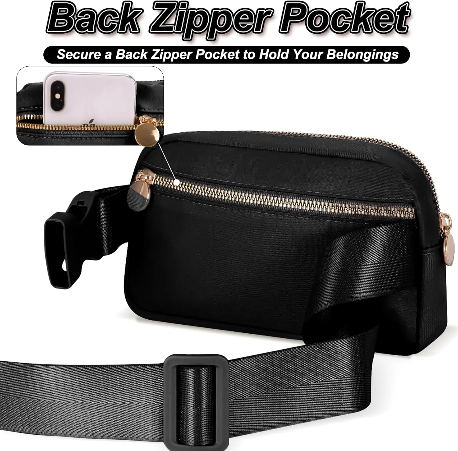 Customized Gifts for Mom Daughter Sister Her,Birthday Gift for Mom,Mom Gifts from Daughter,Mother in Law Gifts,Mama Gift Idea,Crossbody Bag Belt Bag | Black,Initial C