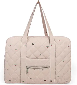 Cute Tote Duffel Bags Women Pink Cherry Travel Duffel Bag Weekender Overnight Duffel Travel Carry On Purses for Women Work Diaper Gym Tote Hospital Bag for Labor Delivery