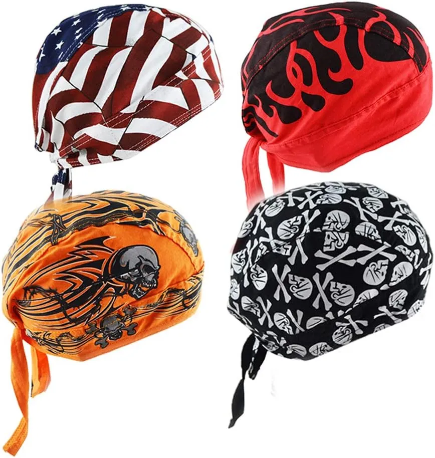 Cycling Doo RAG Skull Cap Hat Bandana Head Wrap Breathable Helmet Liner