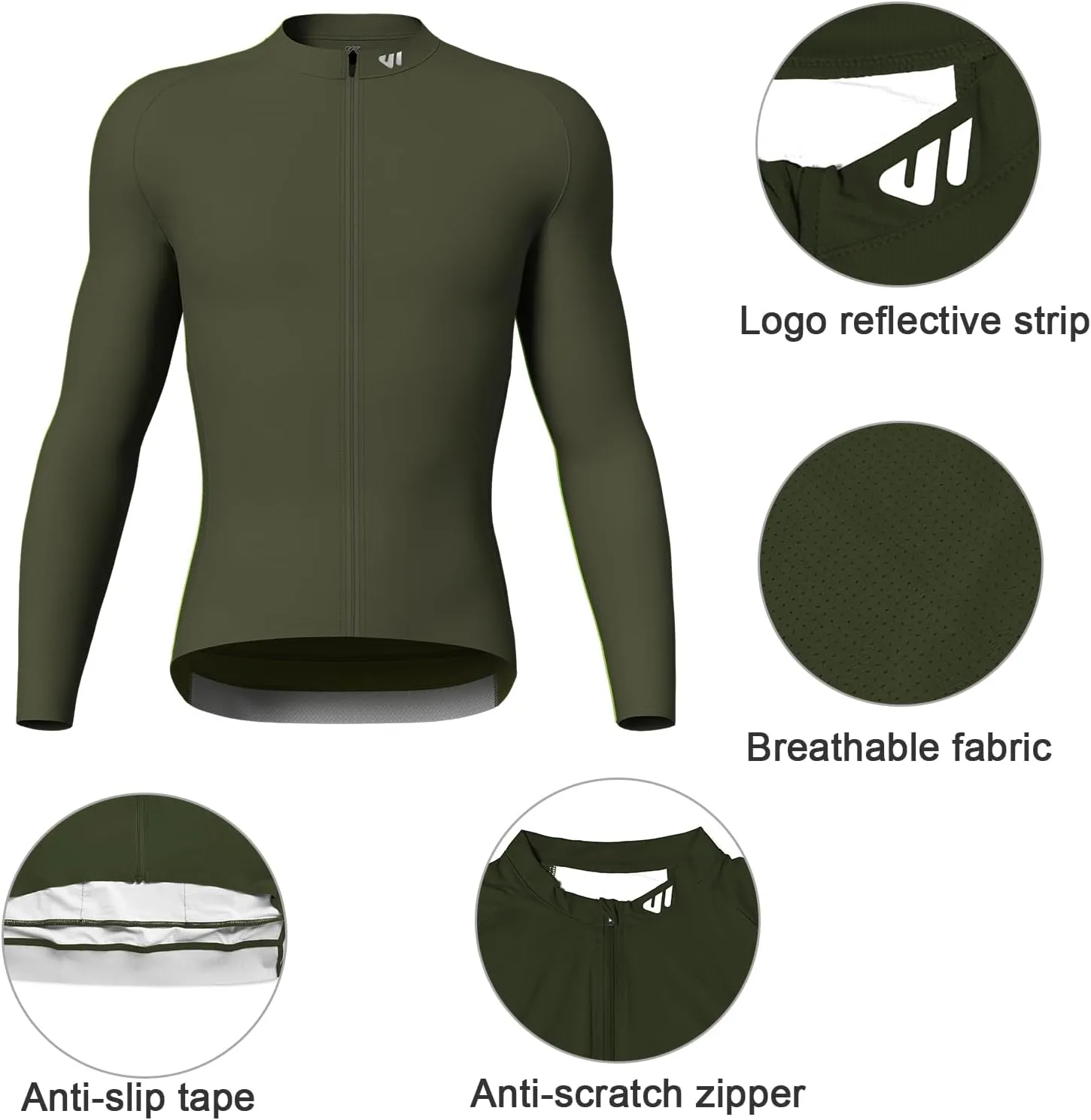 Cycling Jersey Men Short Sleeve, Road Bike Jerseys Full Zipper with Pockets, Bicycle Clothing Breathable Quick Dry