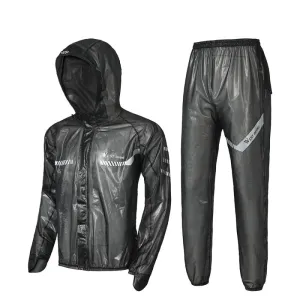 Cycling Raincoat with Multiple Reflective Strip