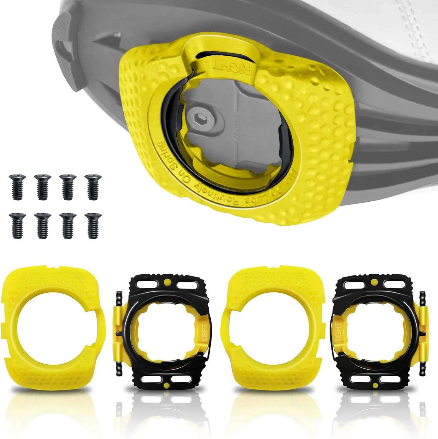 Cycling Shoes Cleats, Bike Cleats Self-Locking, Quick Release, Aerodynamic for Wahoo SpeedPlay Zero