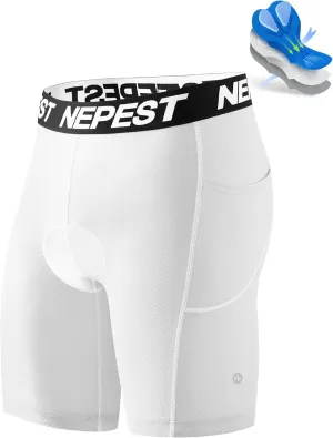 Cycling Underwear for Men Bike Shorts 4D Padded Biking Road Bicycle Biker MTB Liner Padding Shorts with Pockets
