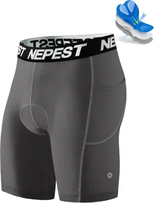 Cycling Underwear for Men Bike Shorts 4D Padded Biking Road Bicycle Biker MTB Liner Padding Shorts with Pockets