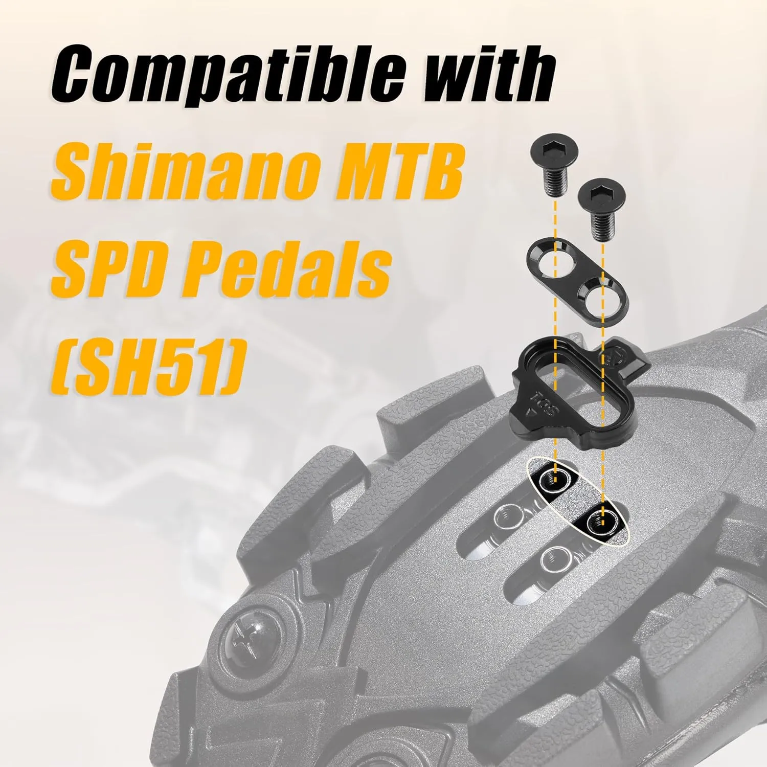 CyclingDeal Bike Cleats Compatible w/Shimano MTB SPD Pedals SM-SH51 & SM-SH56 | Single & Multi Release SPD Cleats for Cycling Shoes for Indoor Cycling Spinning & Plates for Mountain MTB Bicycle Shoes