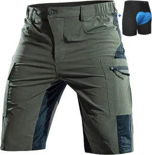 Cycorld Mountain-Bike-Shorts-Mens-Padded Biking Baggy Cycling Short Padding