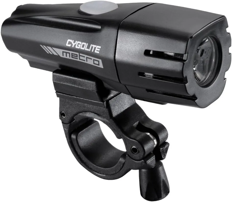 Cygolite Metro 500 USB Rechargeable Bike Light, Powerful 500 Lumen Bicycle Headlight for Road Cycling and Commuters, 6 Different Lighting Modes for Day and Night Safety.