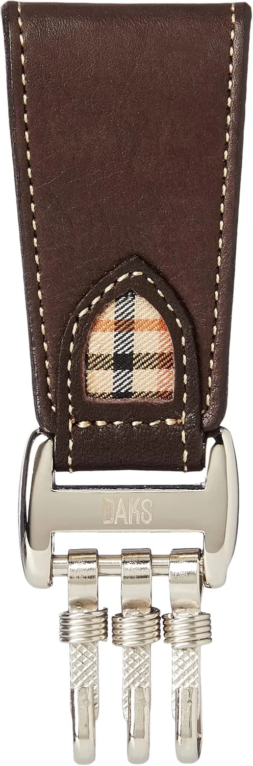 DAKS(ダックス) Ducks DP24645 Men's Keychain, darkbrown, One Size