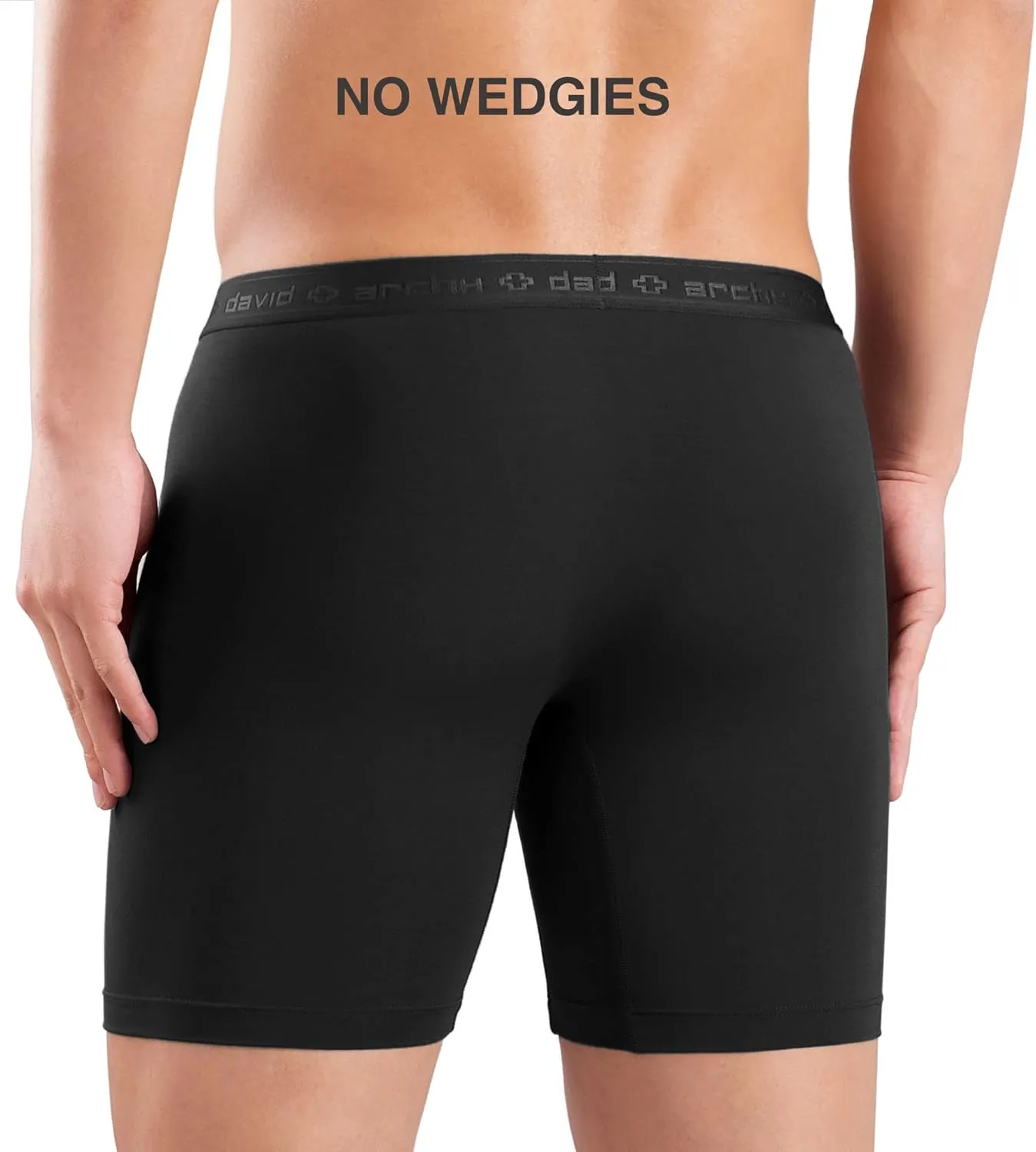 DAVID ARCHY Men's Boxer Briefs, Micro Modal Dual Pouch Trunks Support Ball Bulge Enhancing Underwear,Underwear For Man 3 Pack