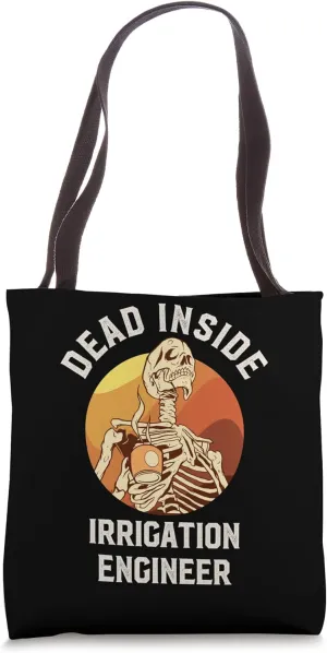 Dead Inside Irrigation Engineer Skeleton Coffee Tote Bag