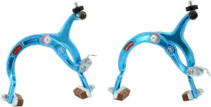 DIA-COMPE MX1000 Side Pull Caliper Brake Set (F R) for Old School BMX, Blue, DP2508-FR
